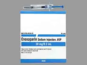 enoxaparin 30 mg/0.3 mL subcutaneous syringe