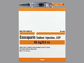 enoxaparin 60 mg/0.6 mL subcutaneous syringe