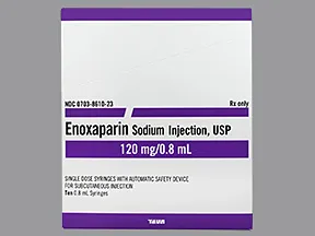 enoxaparin 120 mg/0.8 mL subcutaneous syringe