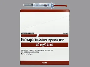 enoxaparin 80 mg/0.8 mL subcutaneous syringe