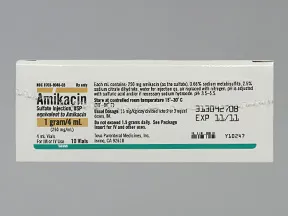 amikacin 1,000 mg/4 mL injection solution