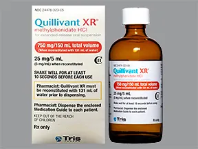 Quillivant XR 5 mg/mL (25 mg/5 mL) oral suspension,extend release 24hr