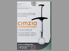 Cimzia 400 mg/2 mL (200 mg/mL x 2) subcutaneous syringe kit