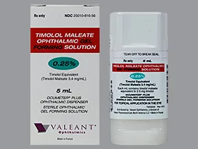 timolol maleate 0.25 % eye gel forming solution