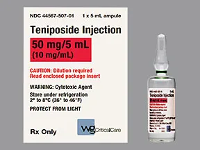 teniposide 50 mg/5 mL intravenous solution