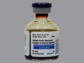 sodium ferric gluconate complex in sucrose 62.5 mg/5 mL intravenous