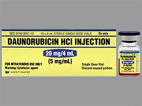 daunorubicin 5 mg/mL intravenous solution
