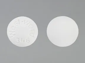 This medicine is a white, round, tablet imprinted with "West-ward  346".