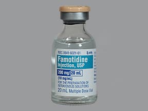 famotidine intravenous vial iv mg drug ml medicine solution