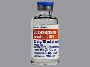 Of lorazepam action injection