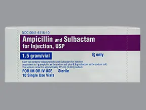 ampicillin-sulbactam 1.5 gram solution for injection