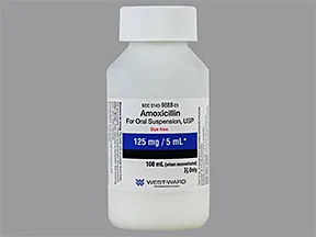amoxicillin 125 mg/5 mL oral suspension