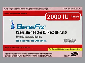 BeneFIX 2,000 unit intravenous solution