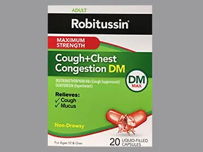 Robitussin Cough-Chest Congestion DM 10 mg-200 mg capsule