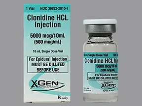clonidine (PF) 5,000 mcg/10 mL epidural solution