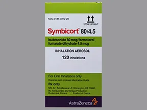 Symbicort 80 mcg-4.5 mcg/actuation HFA aerosol inhaler