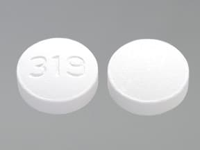 This medicine is a white, round, film-coated, tablet imprinted with "319".