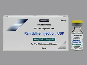 ranitidine 50 mg/2 mL (25 mg/mL) injection solution