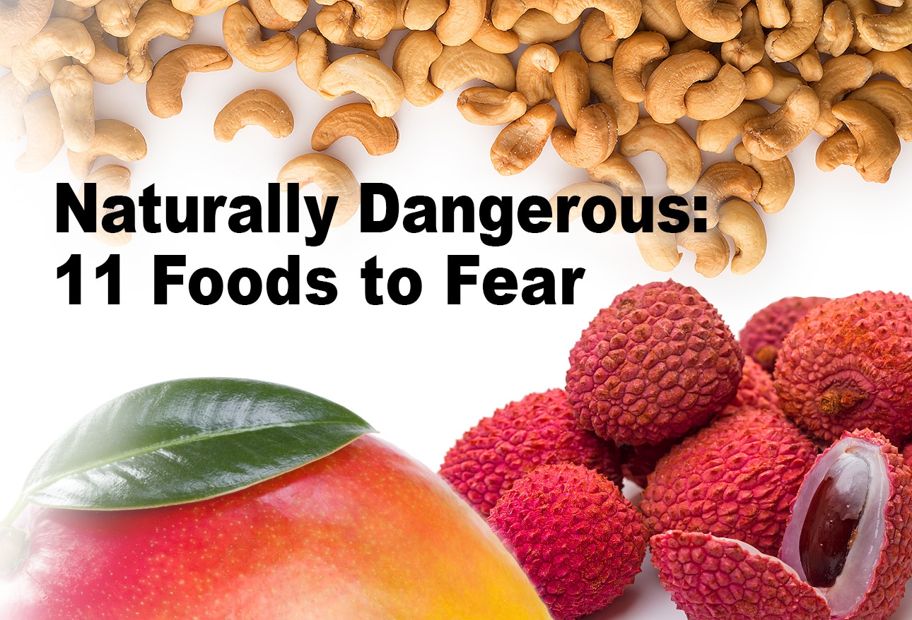 Natural dangers. Dangerous food. Bitter food. Fear food list.