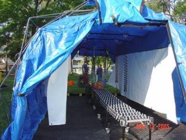 Portable decontamination shelter. Image courtesy o