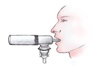 Nebulizer mouthpiece positioning. 