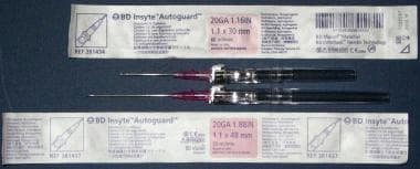 Standard versus longer (1.88 to 2.5 in) catheters.