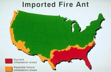 Imported fire ant national distribution map. From 