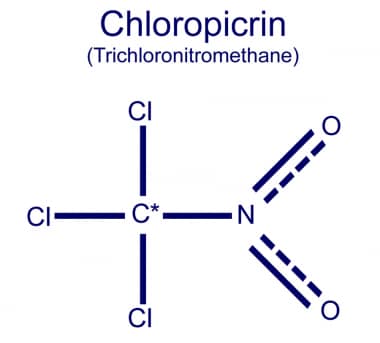 Chemical structure of chloropicrin. 