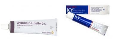 2% Xylocaine jelly or KY jelly for lubrication 