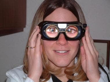 Example of Frenzel goggles used for evaluation in