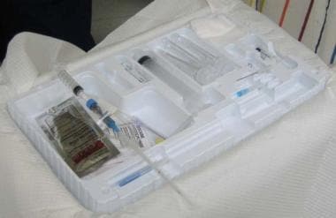 Paracentesis/thoracocentesis tray.