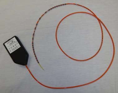 High-resolution manometry catheter. Note multiple 