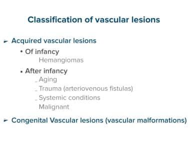 Classification of vascular lesions. 