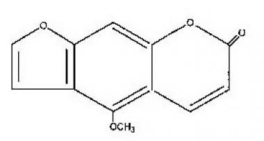 Molecular structure of 5-methoxypsoralen (bergapte