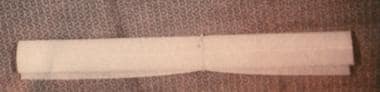 Roll of silastic sheeting. 