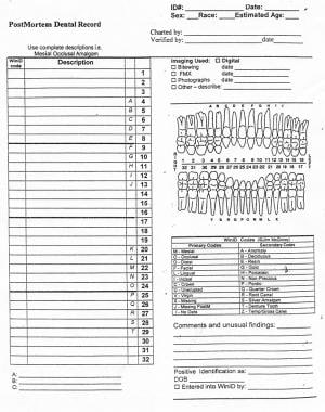 Philippine Dental Association Dental Chart