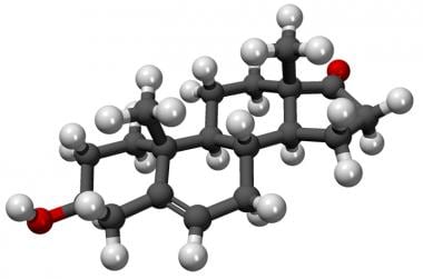 Ball-and-stick model of the dehydroepiandrosterone