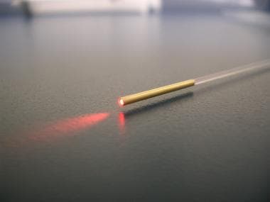 Picture of a jacket-tip laser fiber. Courtesy of A