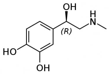 肾上腺素的结构。
