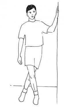 This illustration demonstrates active stretching o