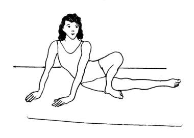 ITB stretch using Ober test position, sportEX journals