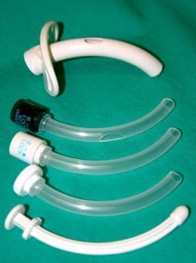 Double-cannula tube shown with choice of fenestrat