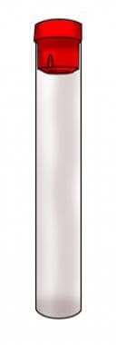 Red-top Vacutainer tube. 