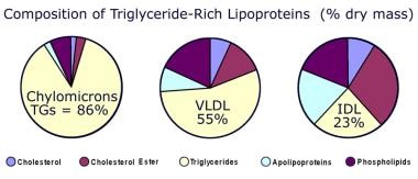Composition of triglyceride (TG)-rich lipoproteins