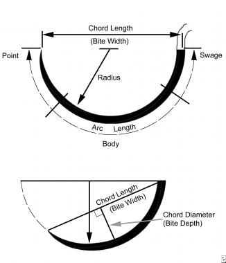 Anatomy of needle. 