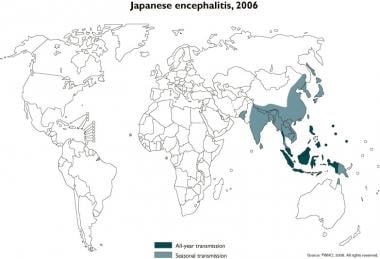 Japanese encephalitis, 2006. Courtesy of the WHO. 