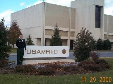 Front of main building at the United States Army M
