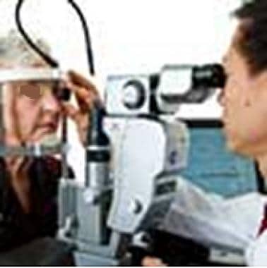 Slit lamp examination. Image courtesy of National 