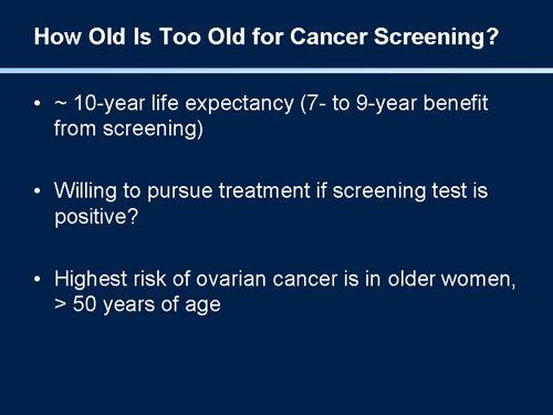 Controversies in Cancer Screening (Slides With Transcript)