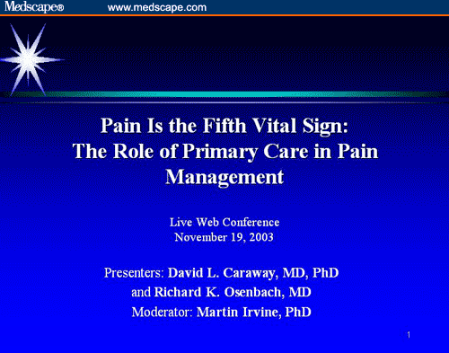 Pain Is The Fifth Vital Sign: The Role Of Primary Care In Pain ...